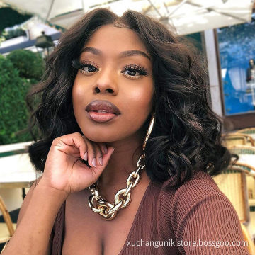 Body Wave Short Bob Lace Front Wig Human Hair Wigs For Black Women, Body Wave Lace Front Wig, Brazilian Hair Wigs With Baby Hair